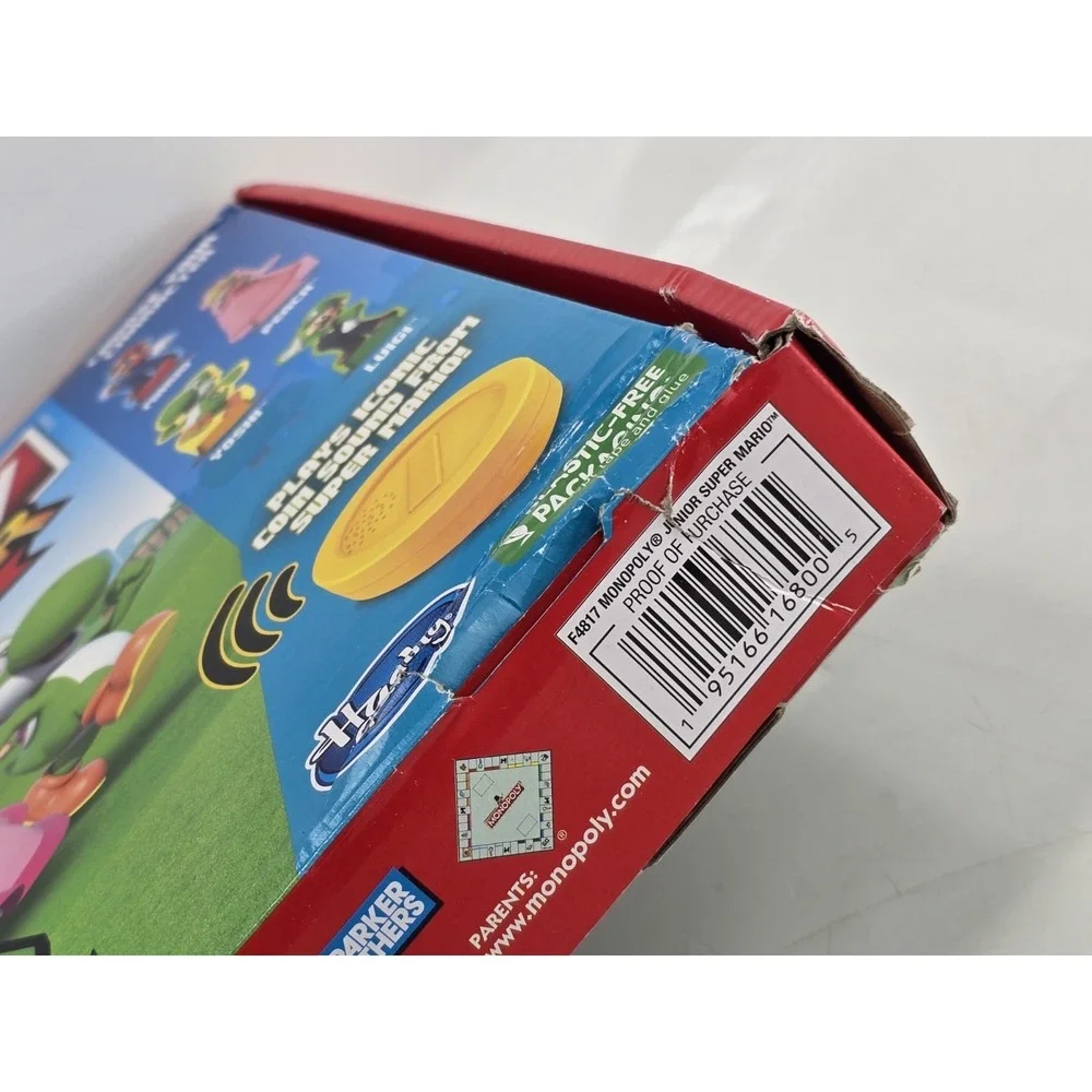 Monopoly Junior Super Mario Edition‎ Board Game, Fun Kids' Ages 5+ (BOX DAMAGE)